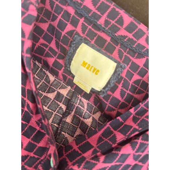 Anthropologie Maeve Karsten Jumpsuit Harem Pants Multicolor Geo Print Size Small - Picture 5 of 7